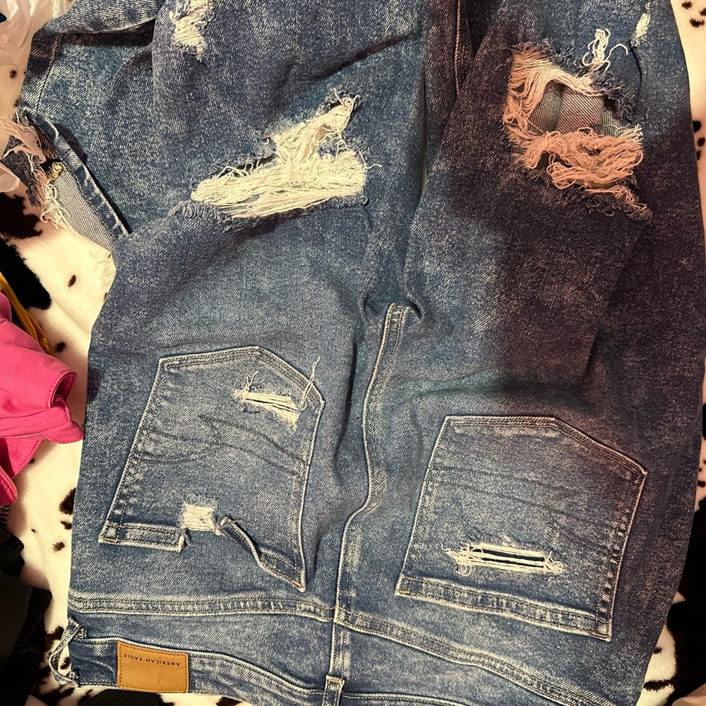 American Eagle Outfitters Distressed Blue Leggings